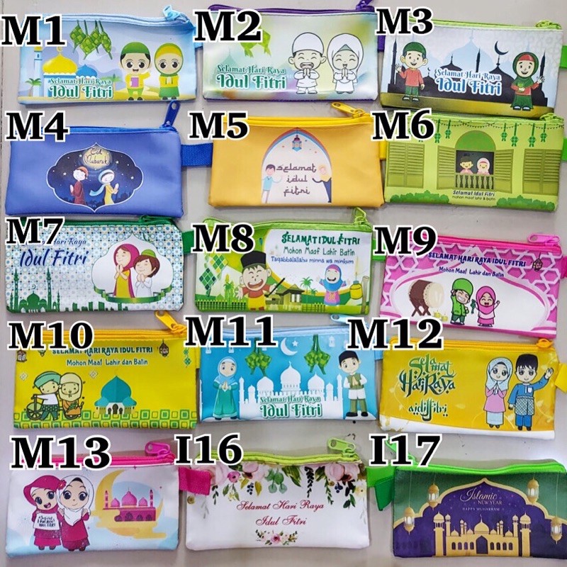 Dompet Lebaran Amplop Fitrah THR Idul Fitri Panjang Happy Eid Mubarak Kartun Ipin Upin Nussa Rara