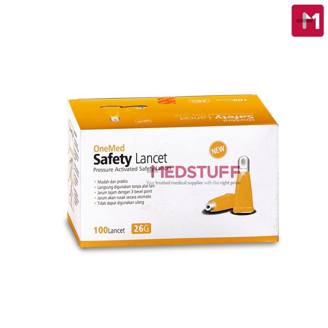 Safety Lancet Onemed Isi 100Pcs Blood Lancet Pen Lancet Termurah