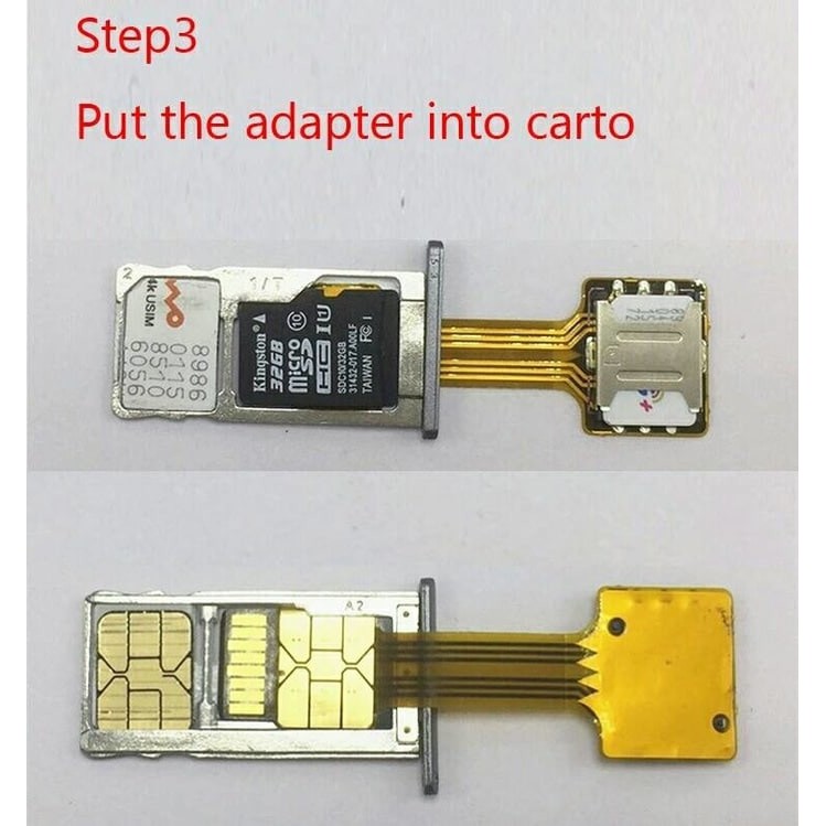 Dual Sim Card Adapter Hybrid Sim Card Extender MicroSD Card Converter