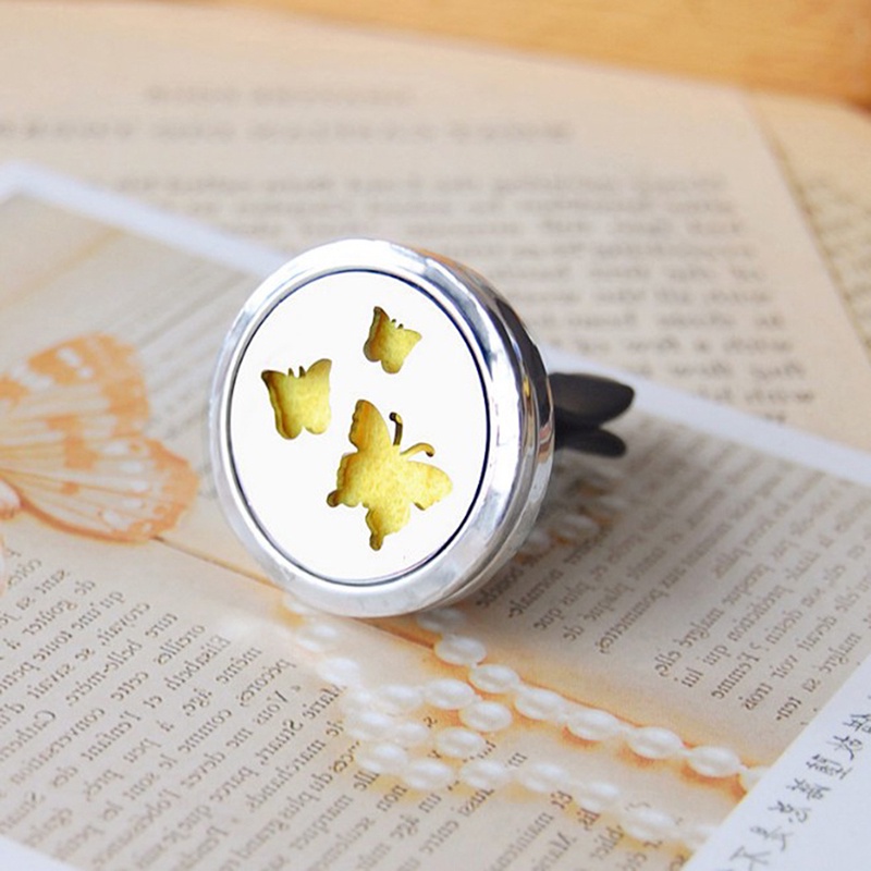 Diffuser Aromaterapi Essential Oil Bahan Stainless Steel Untuk Ventilasi Ac Mobil-Butterfly