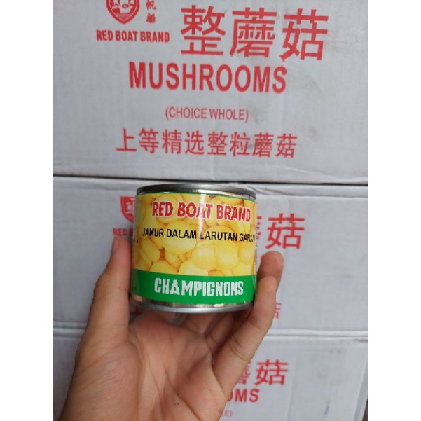 

Jamur Kaleng Redboat 200g/Jamur kaleng RB Kecil