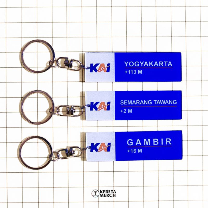 Gantungan Kunci Custom Akrilik Keychain Ganci Nama Stasiun Kereta Api Indonesia Souvenir Unik-2