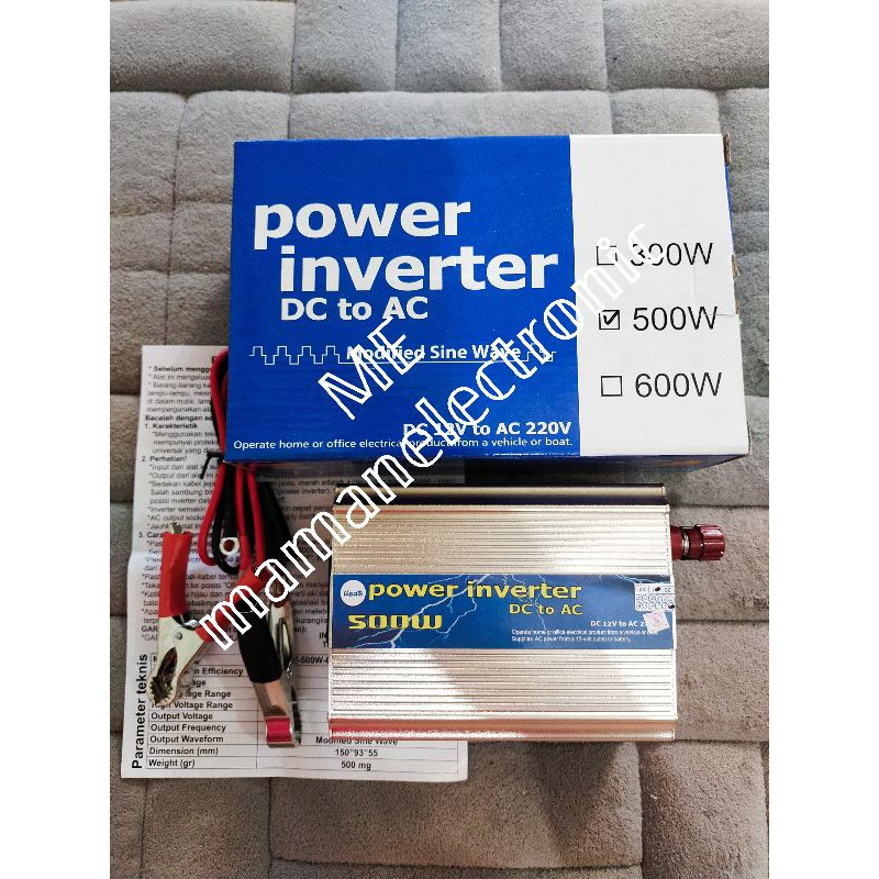 INVERTER 500W DC 12V TO AC 220V