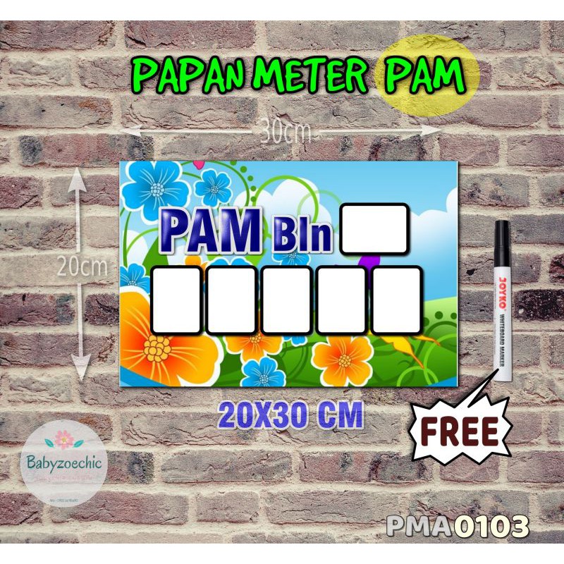 

Zoe Papan Meter Listrik PLN PAM motif Unik - Floral 03