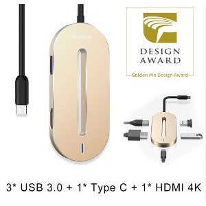 Jual USB TYPE C HUB TO 3 USB 3 0 1 HDMI 1 USB TYPE C BASEUS CABOOK Murah