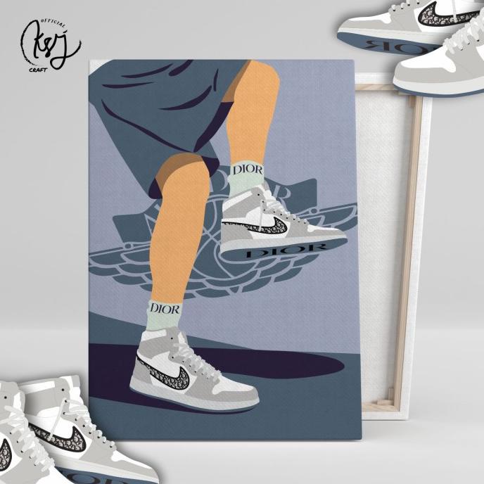 sneaker head painting