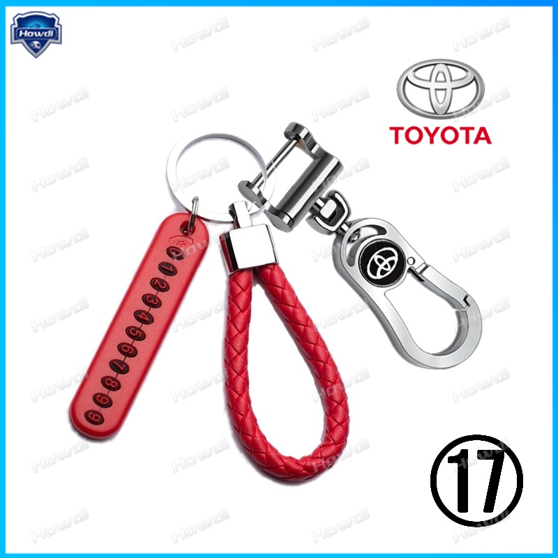 Set Gantungan Kunci Kreatif Bahan Metal Dengan logo Toyota