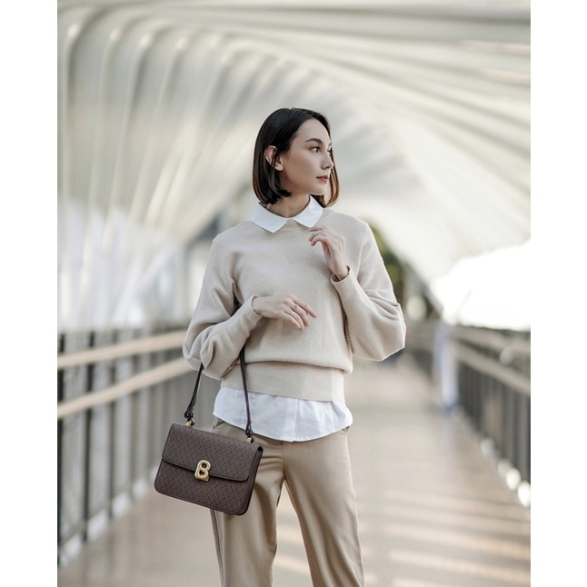 Audrey canvas bag buttonscarves brown