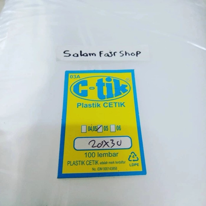 Plastik Klip Clip Ctik size 20 x 30 dan 30 x 40 per 5 pcs