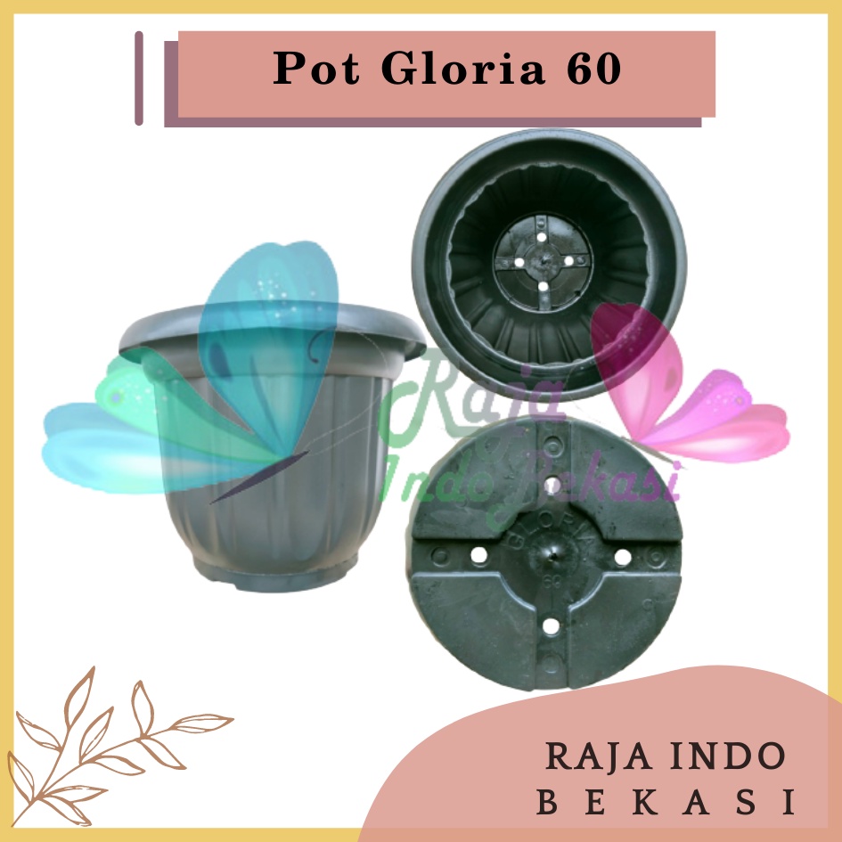 ONLY SAMEDAY AND INSTAN Pot Gloria 60 Hitam - Pot Besar Jumbo 50 60 70cm Pot Besar Plastik Bahan Tebal - Pot Hitam Gloria 50 60 70