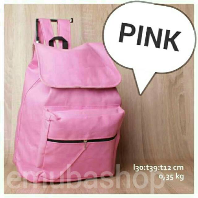 Tas Punggung | Tas Wanita | Ransel Kanvas | Ransel Wanita | Tas Kanvas Pink