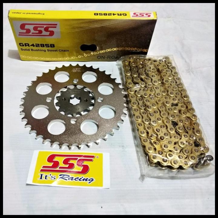 Gear Set Sss 428 Crypton - Vega R - Vega R New - Jupiter Z Rantai Gold