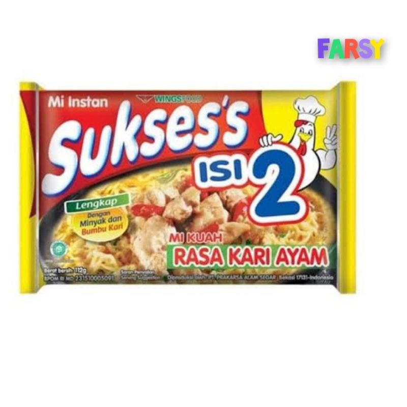 

NOODLES/MIE INSTANT MIE SUKSES ISI 2 KUAH RASA KARI AYAM SATUAN