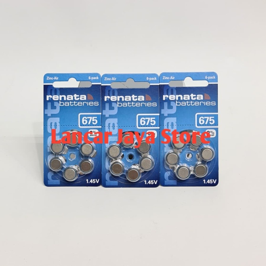 Baterai Renata ZA675 /ZA675 Original 100% 1pack isi 6 butir