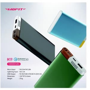 Power Bank Mofit M19 3.0A 10000mAh Fast Charging Original