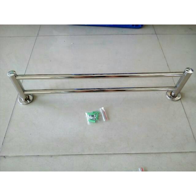 Rak Handuk Susun 2 Stainless steel/RAK HANDUK JEMURAN BAJU SERBAGUNA MULTIFUNGSI BERKUALITAS/ ALAT BANTU JEMUR BAJU PAKAIAN