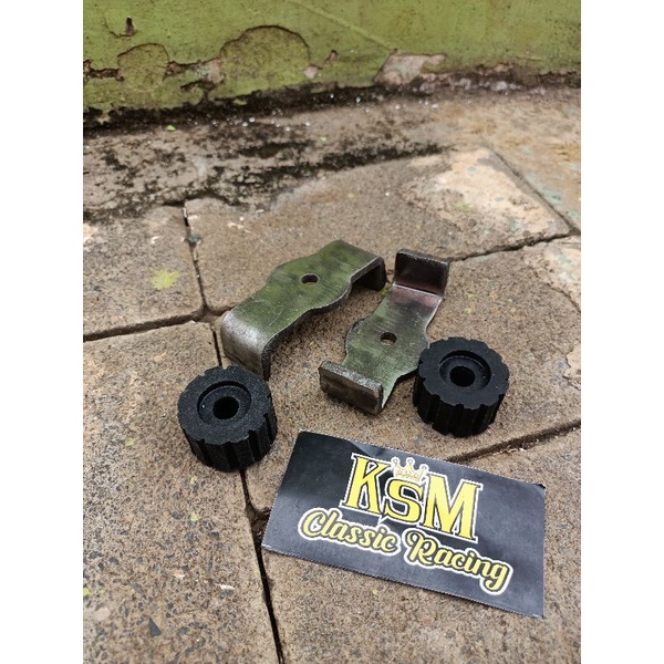 dudukan bawah tangki CB gl100 dudukan tangki cb (Dudukan Tangki + Karet Dudukan Tangki)