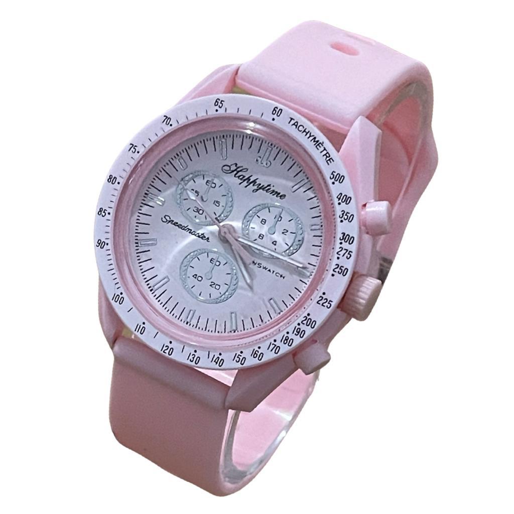 jam tangan wanita strap rubber happy time LS 9085