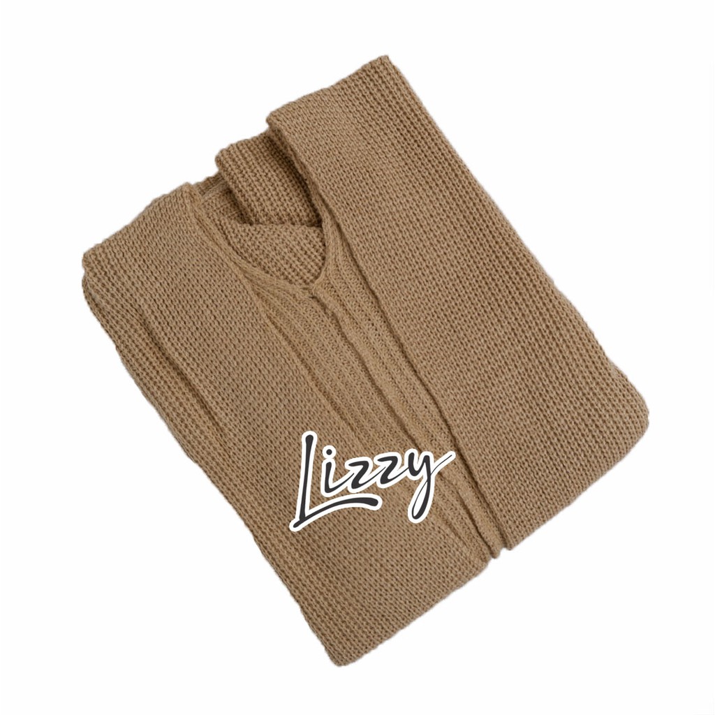 Lizzy - OVERSIZED LAVELLA CARDIGAN PREMIUM-Khaki