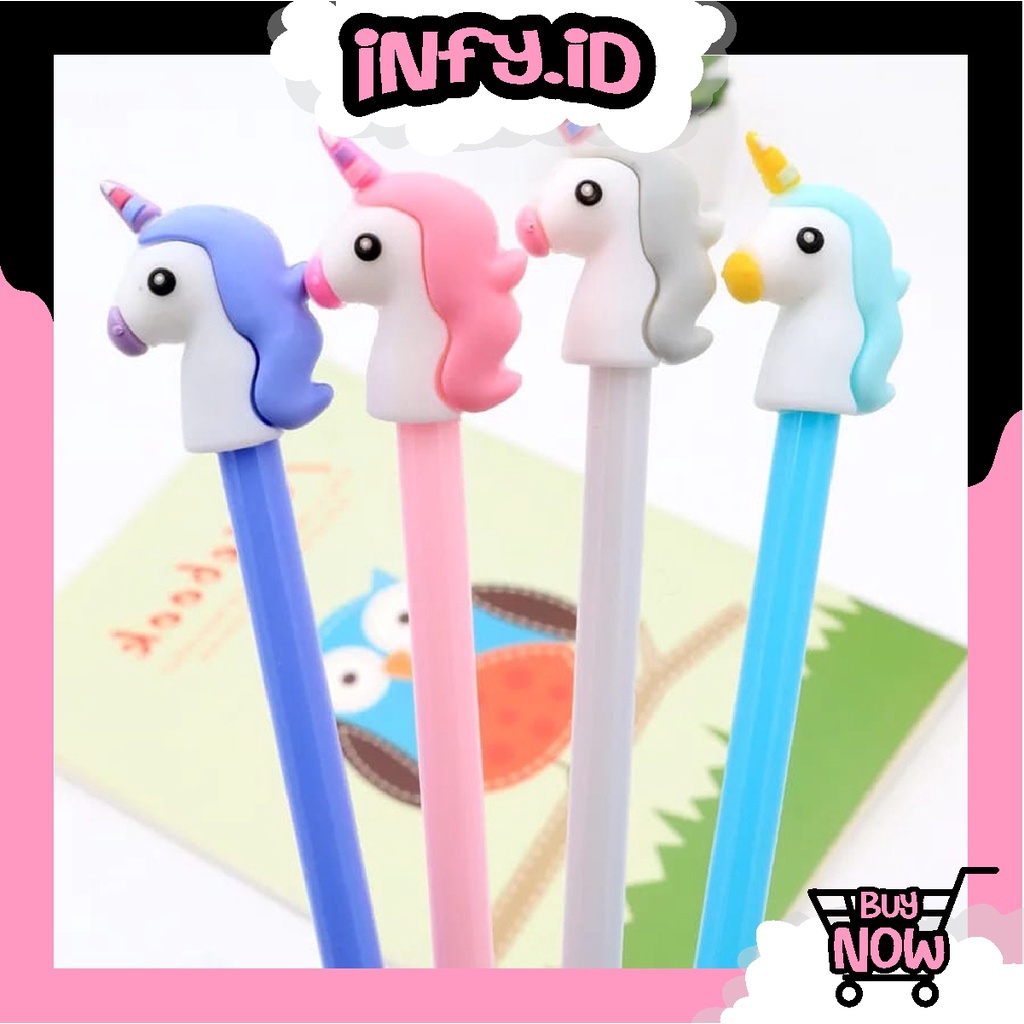 

INFY - Pulpen Pena Gel Karakter Baby Unicorn / Pena Gel Motif Baby Cute S029
