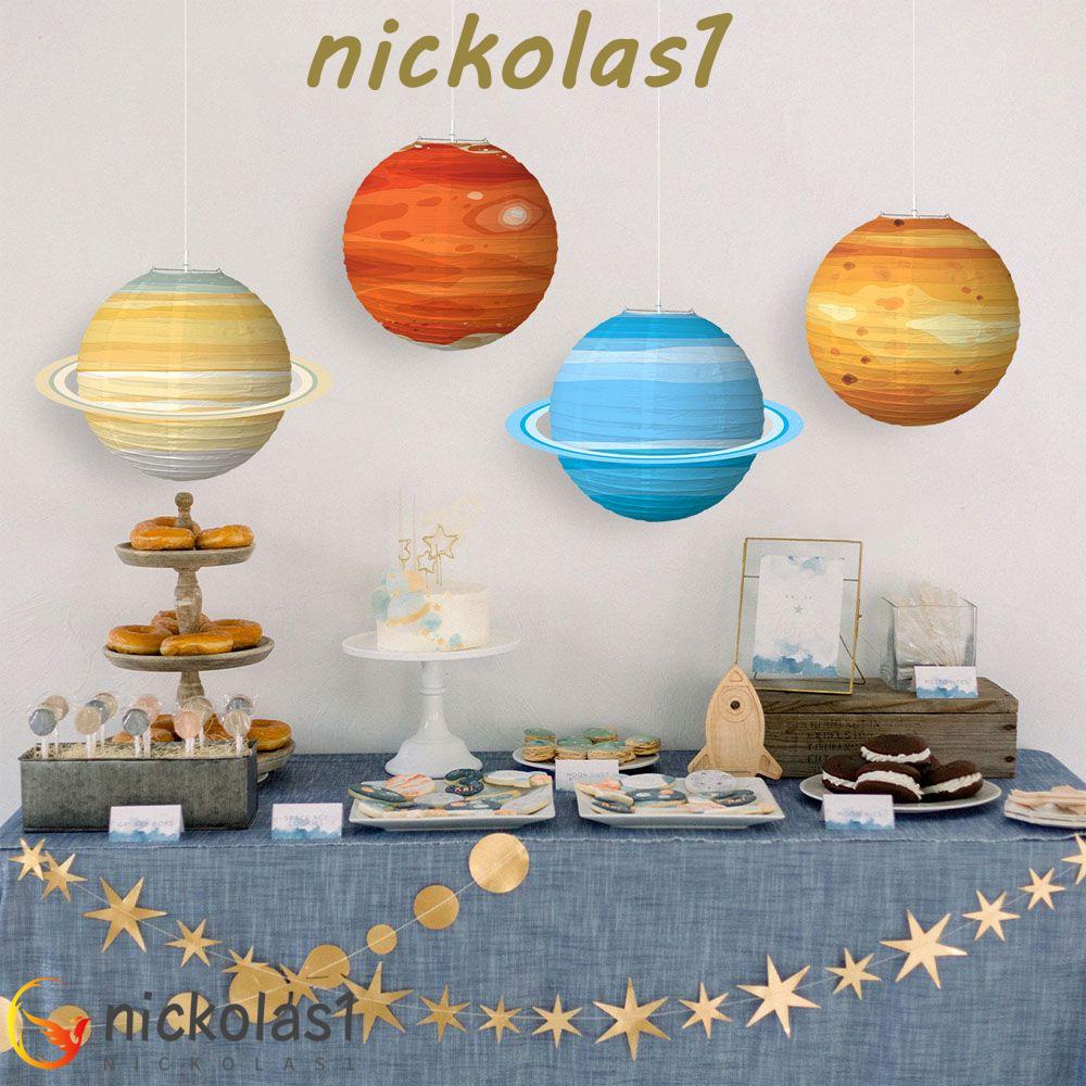 Nickolas1 Lentera Kertas Lipat Motif Planet Tata Surya Untuk Festival / Musim Gugur