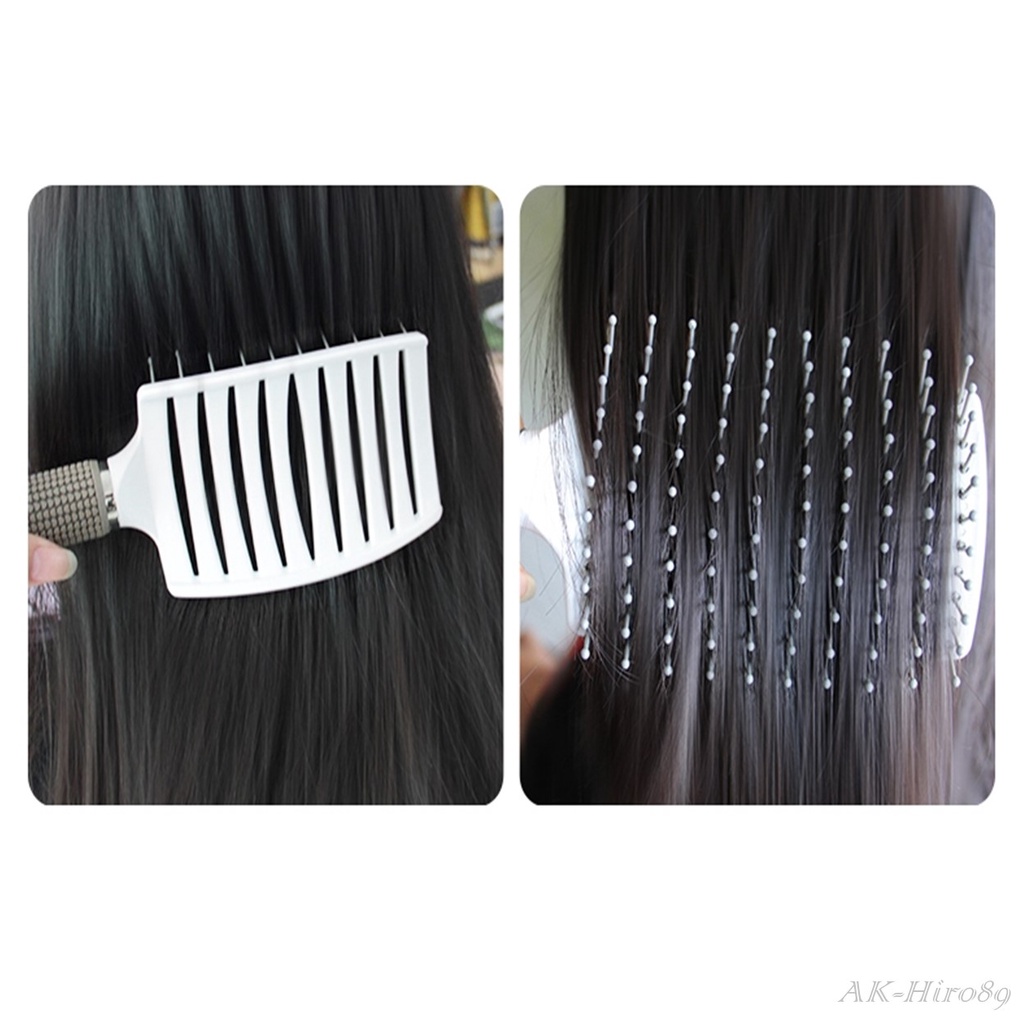 AK_Hiro89 Hair Brush / SIsir Rambut Bentuk Kotak dengan Gagang Bulat Magnet - YBS650