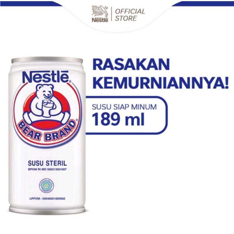 

BEAR BRAND Susu Kaleng Susu Beruang Susu Steril 189ml