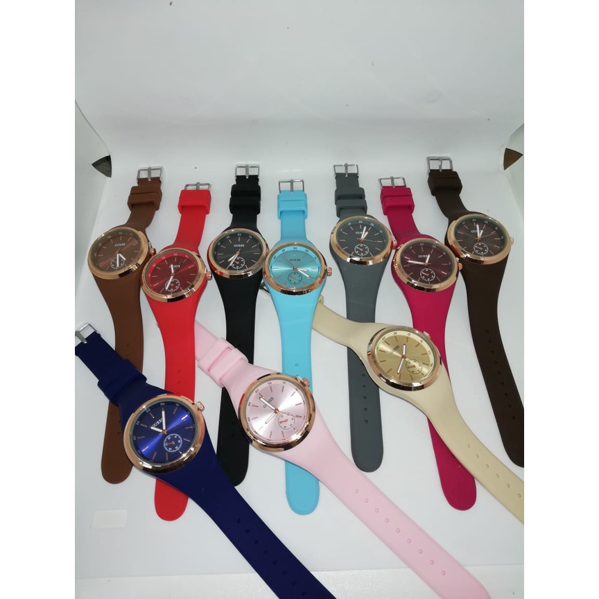 Jam Tangan Wanita Guess Karet Detik OFF