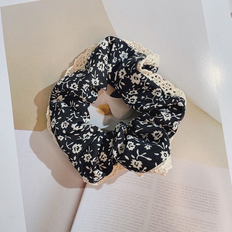 Srunchie Wanita / Ikat Rambut Korea Wanita Elastis Motif Bunga Fashion Import-FS-12 #1