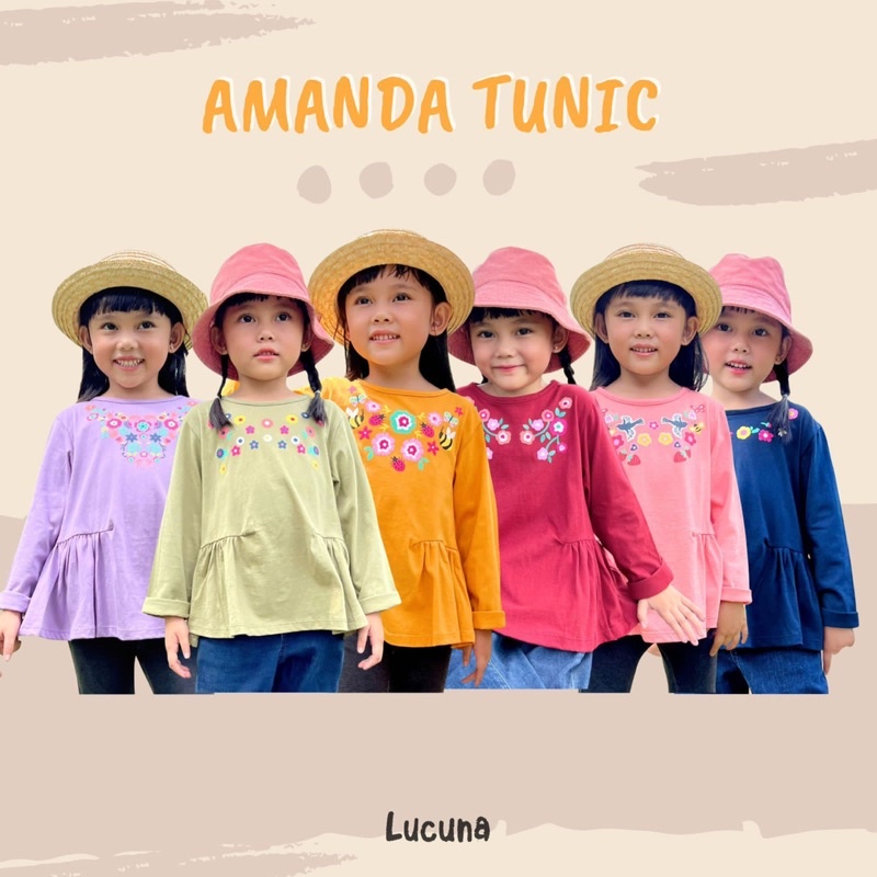 PROMO 7.7 Smilee Tunik Amanda 1-5 Tahun Blouse Anak Perempuan Tangan Panjang Motif Bunga baju lebaran anak