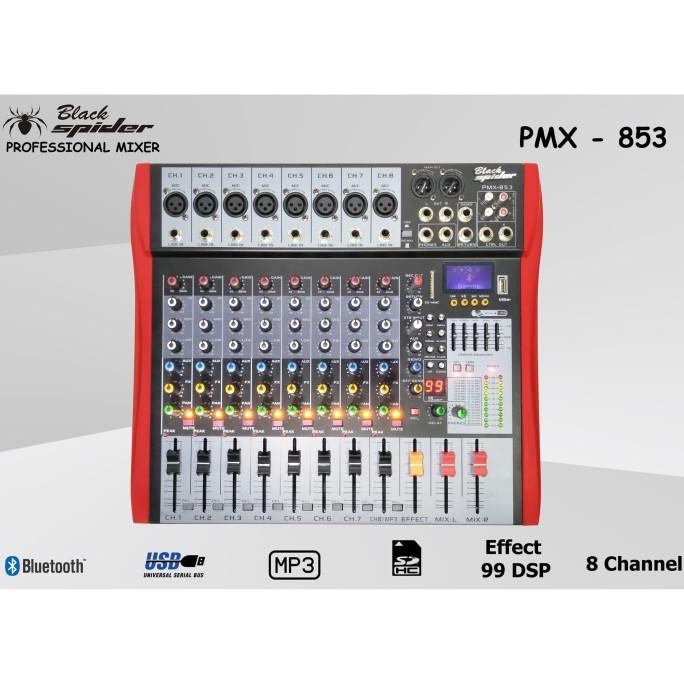 Audio Mixer Black Spider PMX - 853 8 Channel