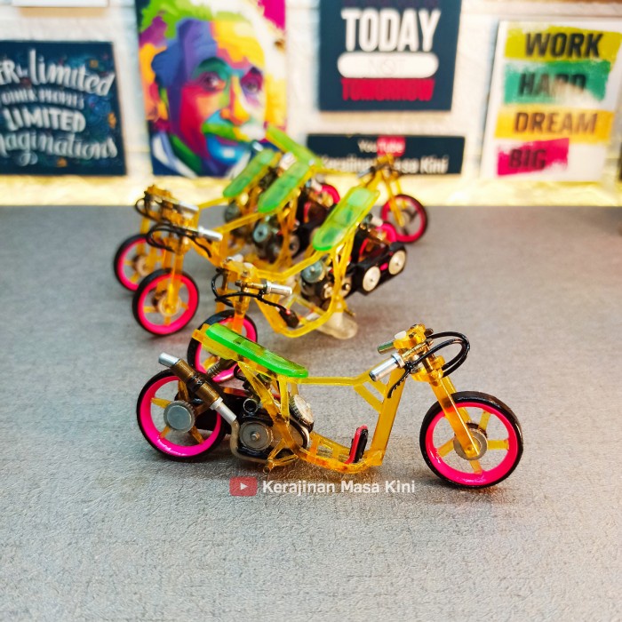 CODES0X-19 ☑Terbaru Miniatur Motor Mio Drag Dari Korek Api / Korek Gas Bekas