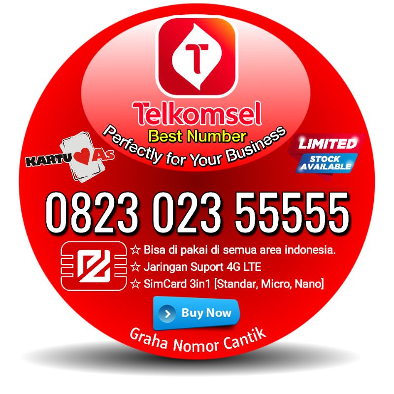 Nomor Cantik Telkomsel Panca 55555 - Nomor Cantik As Panca 55555