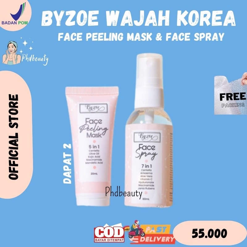 SIAP KIRIM ‼️ FACE PEELING MASK Byzoe 7in1 Korean Face Spray BPOM