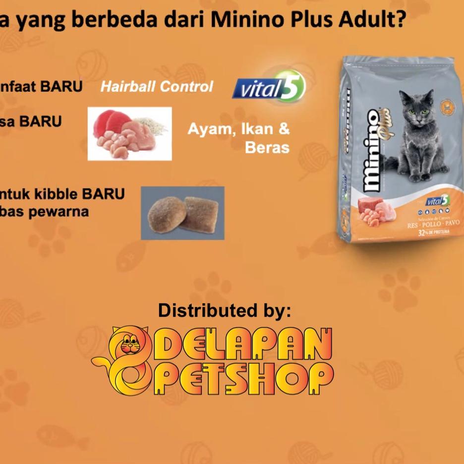 MININO Plus Adult 1 Kg / Dry Food / Makanan Kucing / Super  Cat Food Limited