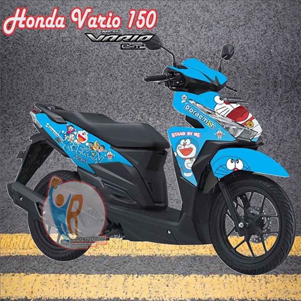 Original Decal Striping Motor Honda Vario Esp150 Motif Doraemon 4