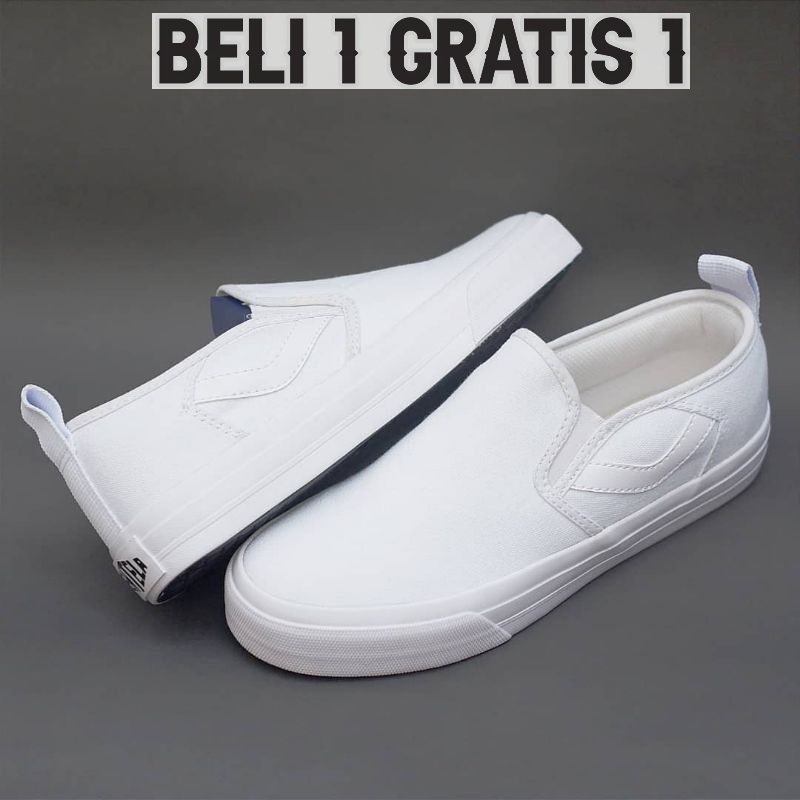 Sepatu Vantela Icon White Slip On Original Ventella Vantela Murah Sneakers Local Terbaik Garansi Ori