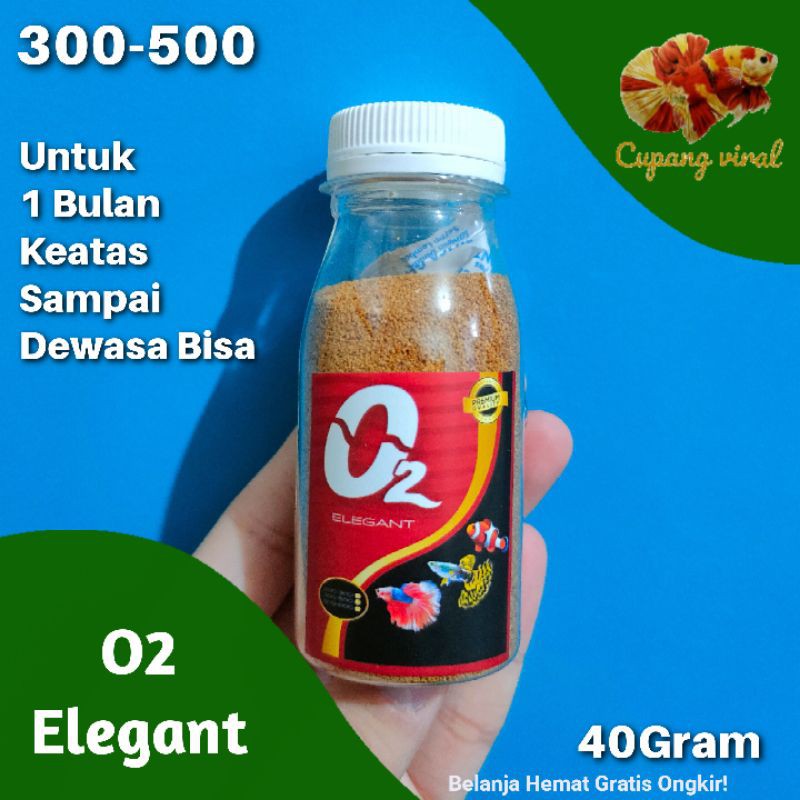 O2 Elegant - Pelet Ikan Hias 300-500 40Gram