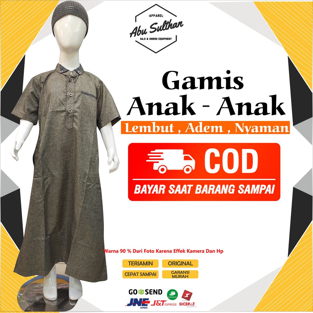 JUBAH GAMIS ANAK LAKI LAKI / KIDS / 3 TAHUN / 6 TAHUN