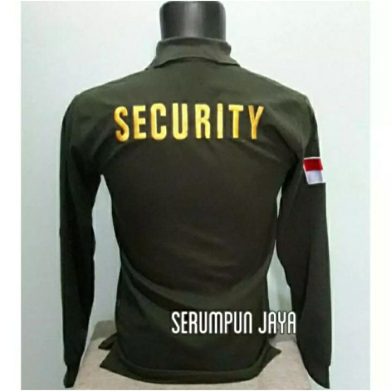 KAOS SECURITY - KAOS SECURITY TURN BACK CRIME HIJAU ARMY PANJANG - KAOS KERAH SECURITY TBC BORDIR