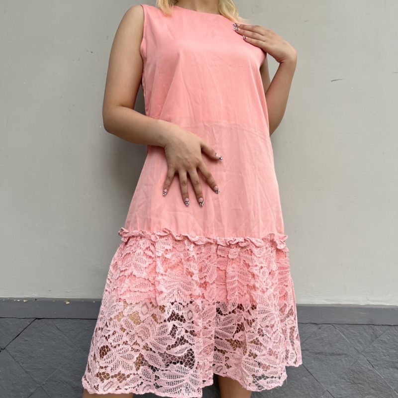 Dress Kasual Baju Wanita Kekinian Import China Korea Bergaya Keren Feminim Girly