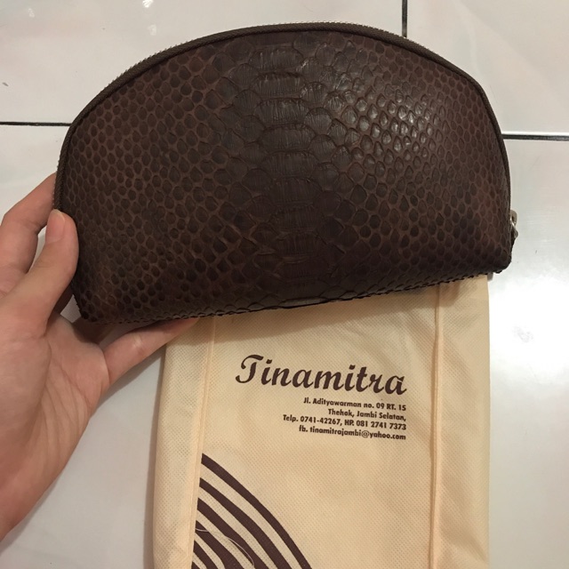 Dompet kulit ular ASLI (Tinamitra)