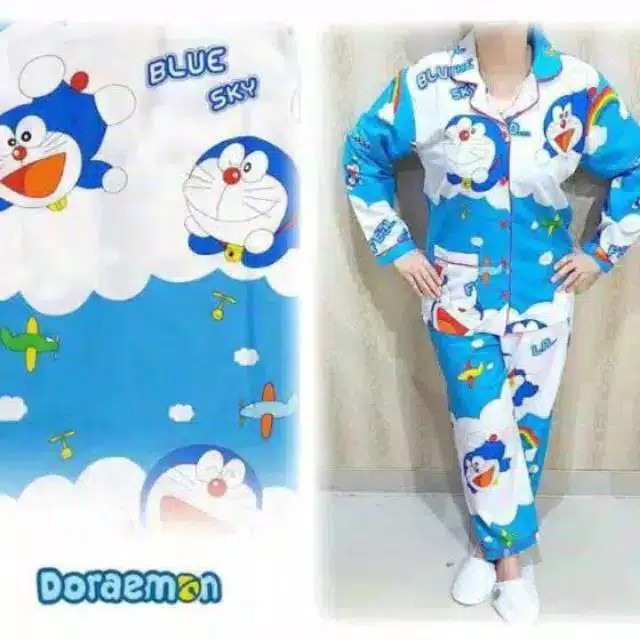 blinqshop baju tidur piyama pp dora awan