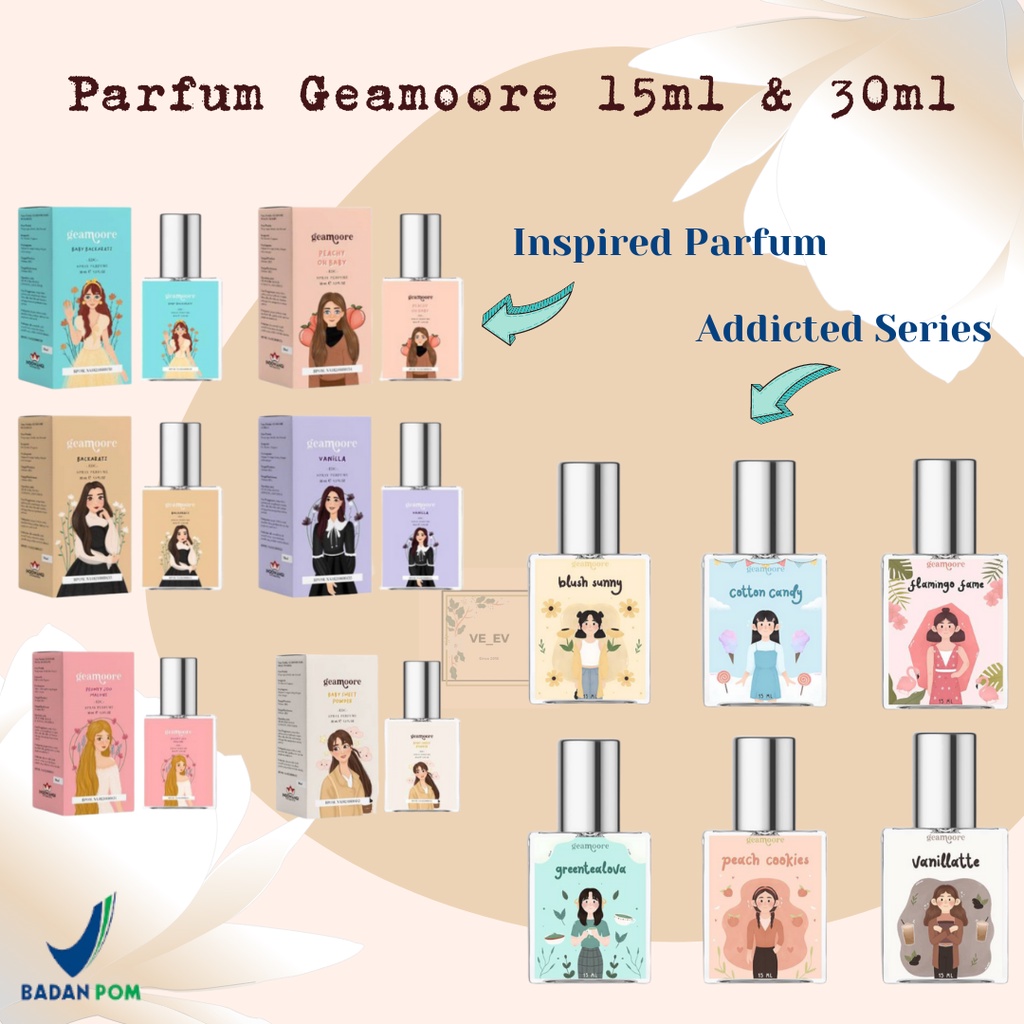 (SPRAY) Geamoore Inspired Parfum Spray BPOM 30ml 15ml | Inspired Parfum Murah 30ml & 15ml