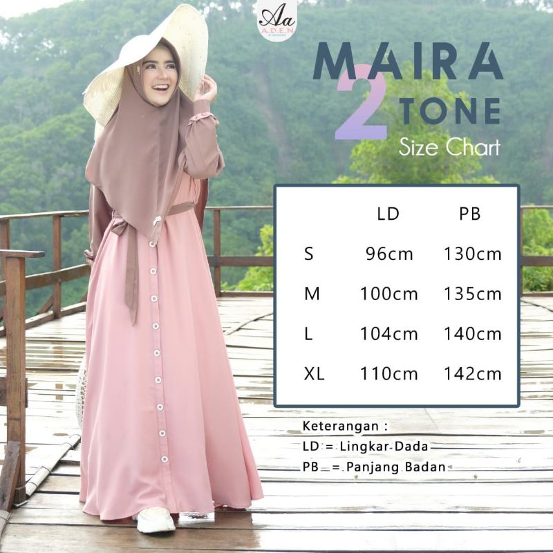 maira 2 tone by Aden hijab