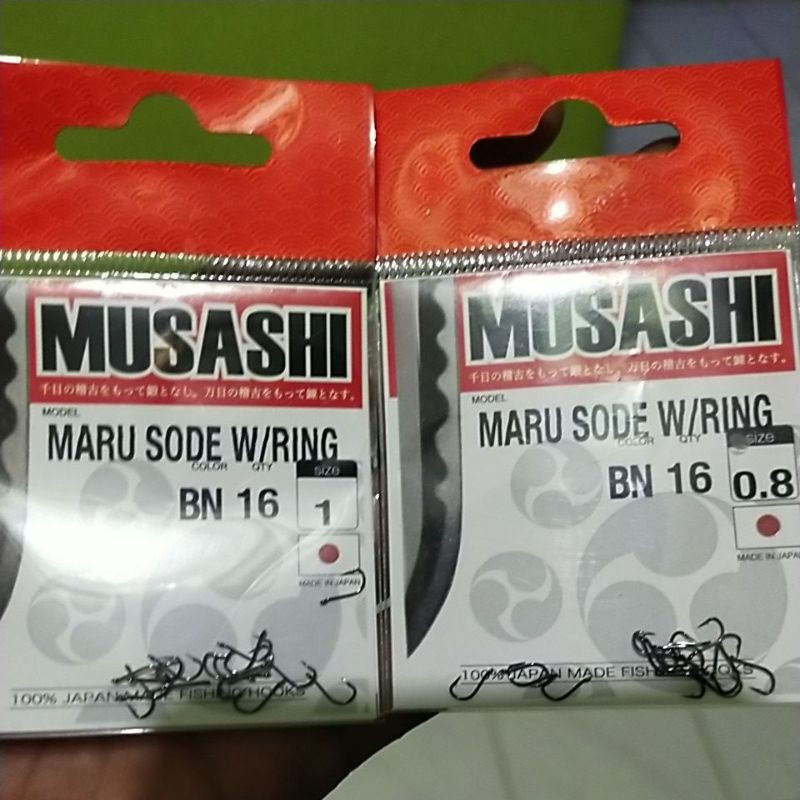 KAIL PANCING KECIL MUSASHI MARUSODE DAN SODE ISI 16 PCS SIZE 0.8-1