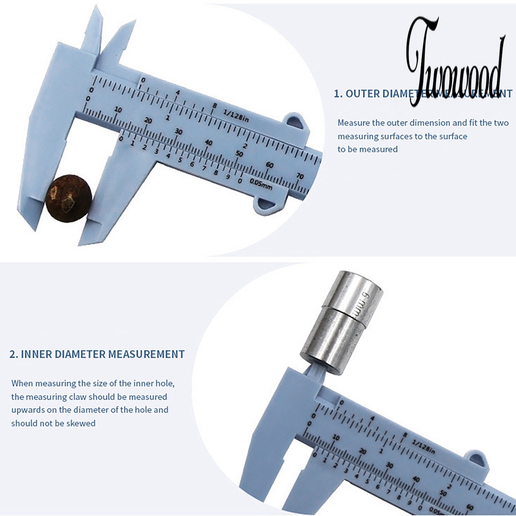 Twowood Jangka Sorong Vernier Caliper Alat Ukur Vernier Caliper Skala Presisi Profesional