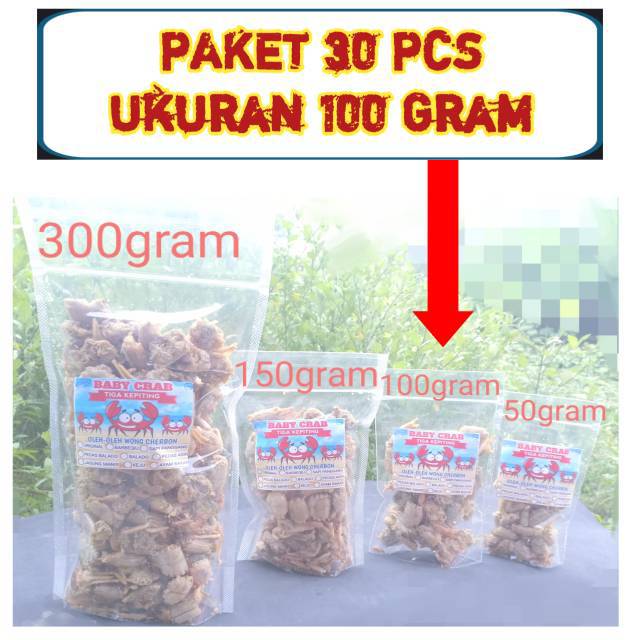 

PAKET 30pcs Ukuran 100 Gram