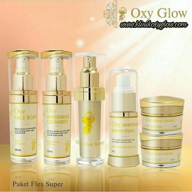 oxyglow paket flex flek super oxy glow original