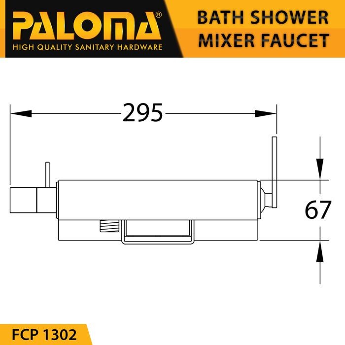 PALOMA FCP 1302 Keran Mixer Bathtub Shower Mandi Panas Dingin Kran Air